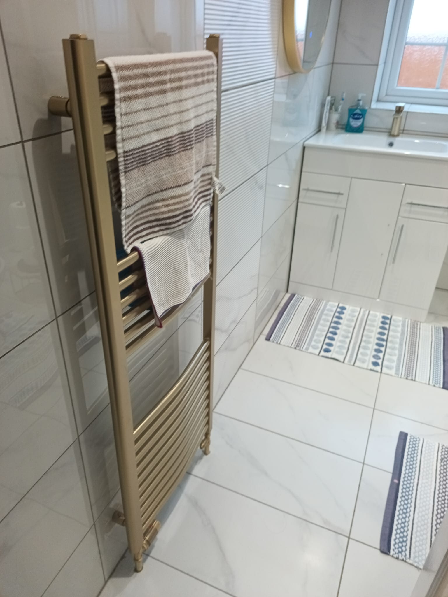 Gold Heated Towel Rail